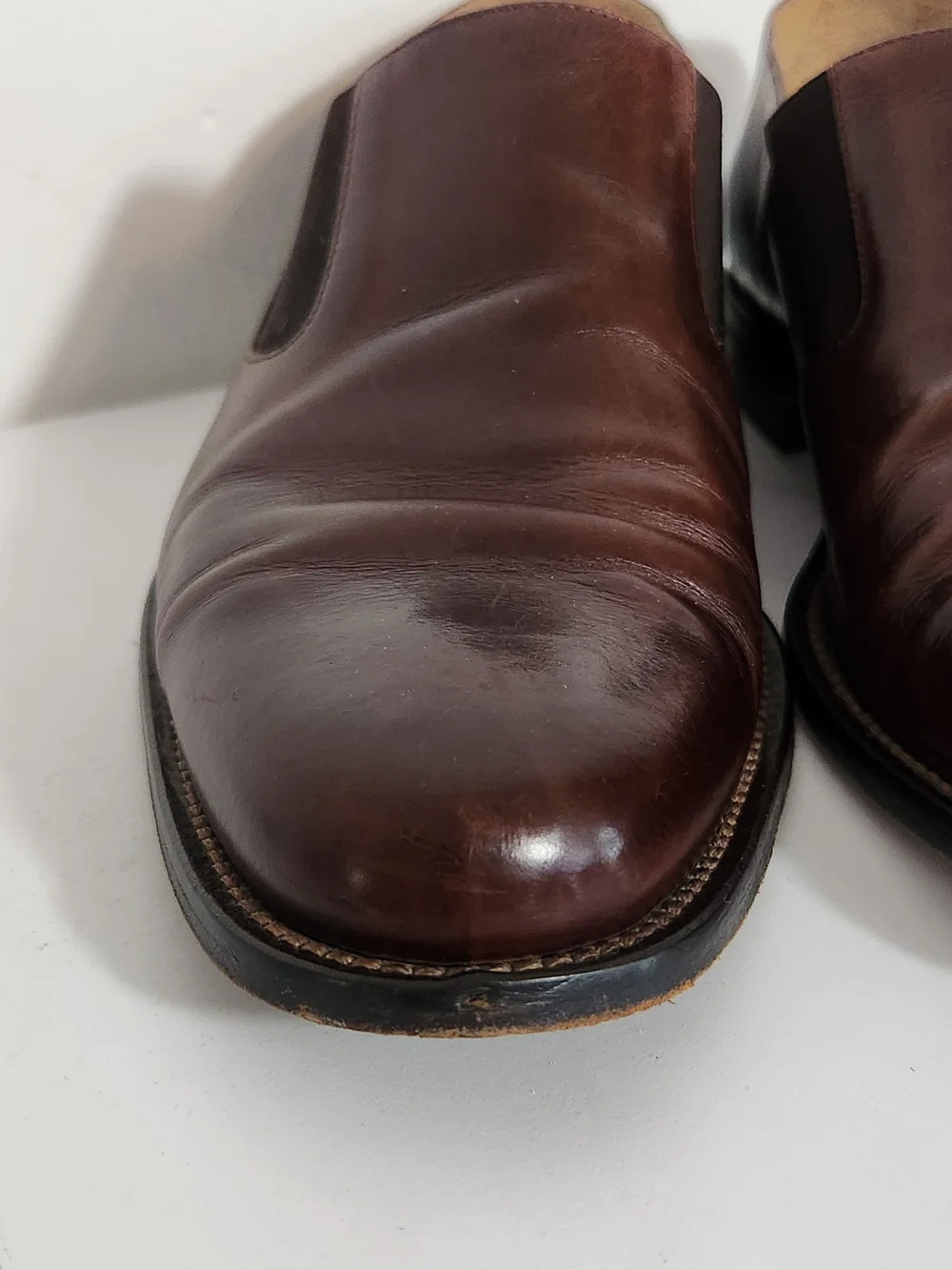 Johnston & Murphy Brown Leather Dress Loafers Size 10 Made in Italy